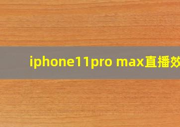 iphone11pro max直播效果